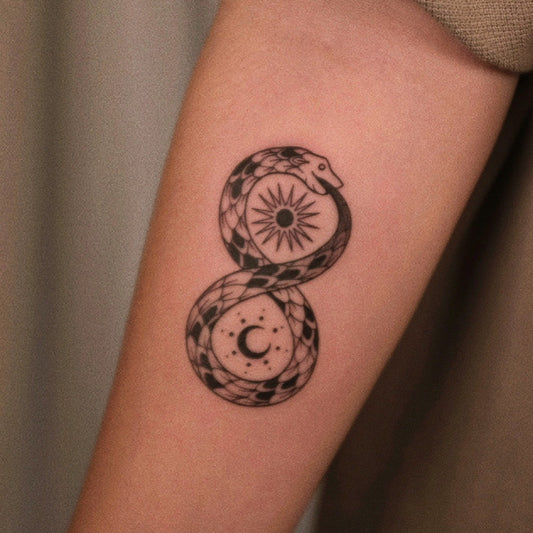 A-005 :  Ouroboros wit Sun and Moon
